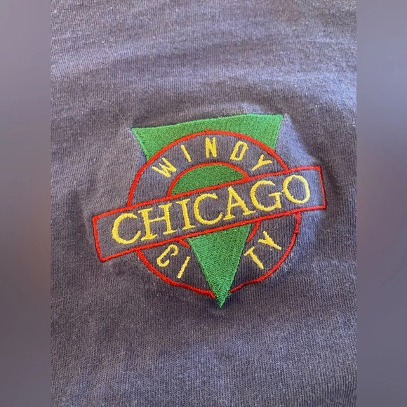 SIGNAL SPORT Vintage Navy Blue Men’s Shirt “Windy City Chicago” Graphic XL - Picture 5 of 10
